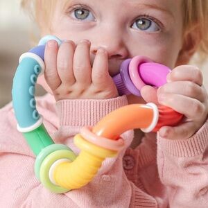 Nuby Colorful Twist Teether Rattle Toy